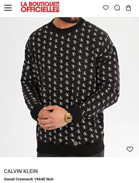 Светр Calvin Klein Monogram luxury black and white (Розмір XL)