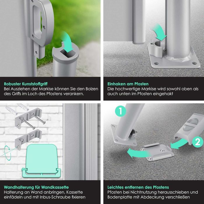 Nowa markiza boczna /roleta/żaluzja/ochraniacz/180x300cm/KESSER !9022!