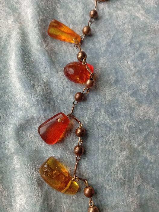 Винтажные колье с Янтарем