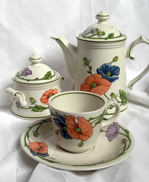 Serviço de chá ou café Villeroy Boch coleção AMAPOLA