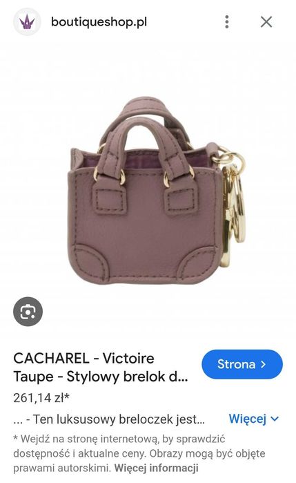 breloczek Cacharel Brelok Victoire Taupe Nowy