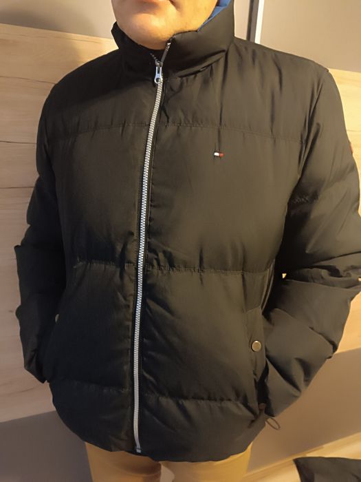 Kurtka zimowa bomberka pierze puch Tommy Hilfiger L-Xl
