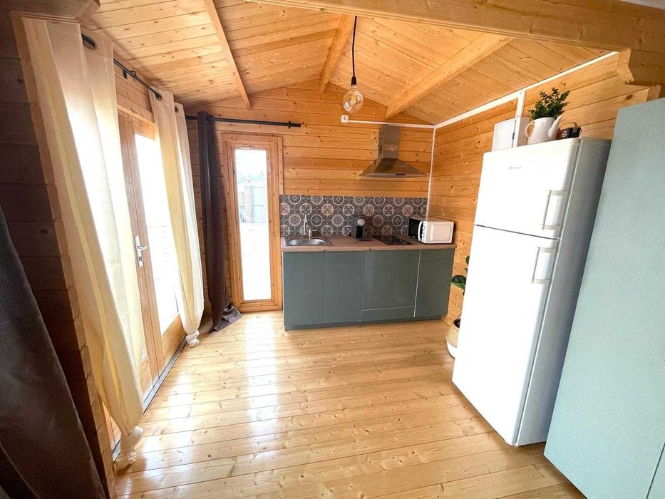 Cabana modular de madeira, escritório Exterior de 17,2 m2