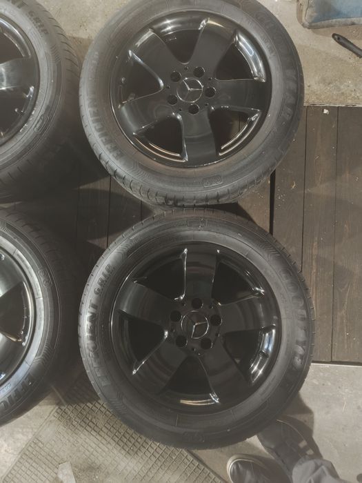 Koła, felgi aluminiowe czarny połysk 225/55r16 5x112 od Mercedes W211