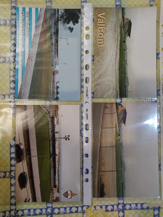 Postais de estádios de Valbom e Viana do Castelo