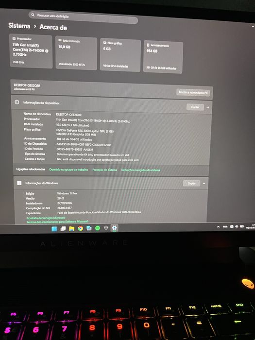 Portatil Gaming Alienware m15 R6