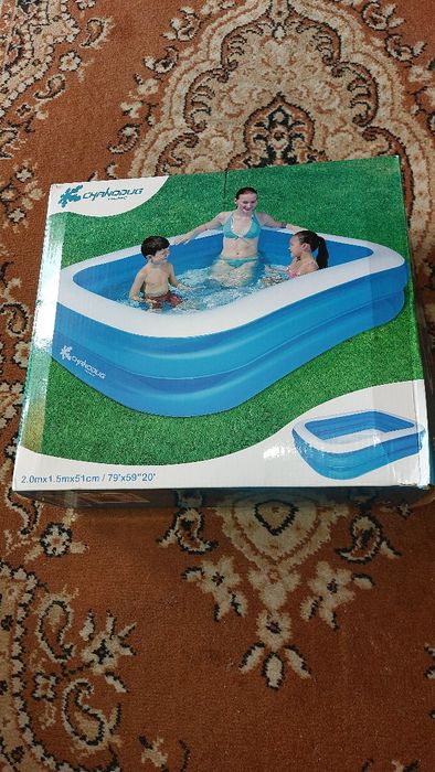 Basen rodzinny dmuchany: 2m× 1,5m× 51 cm