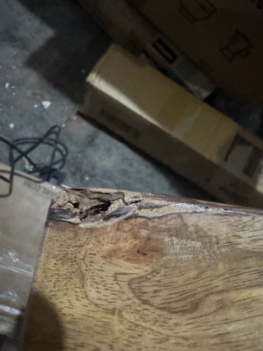 Blat biurka, z wycięciem, 90x60x2,5 cm, surowe drewno mango