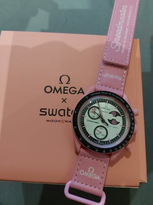 Swatch omega Moonphase rosa