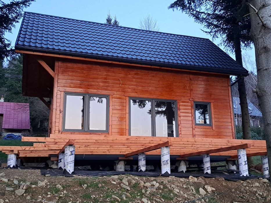 Nowoczesna,stodoła,domy,z,drewna,domek,nowoczesność,dom,typu,stodoła