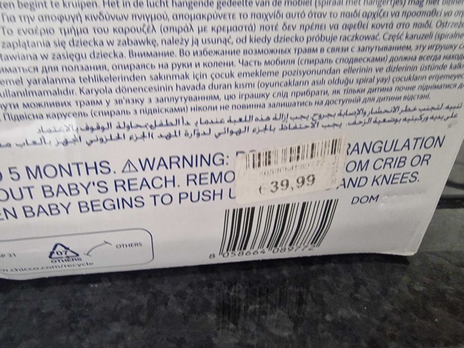 Mobile chicco bebé azul