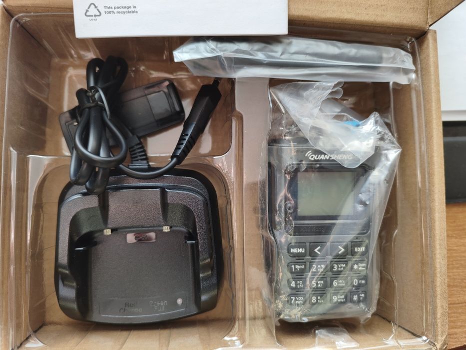 Radiotelefon, krótkofalówka quansheng uv-k1, bateria 1400mah, fw f4hwn fusion