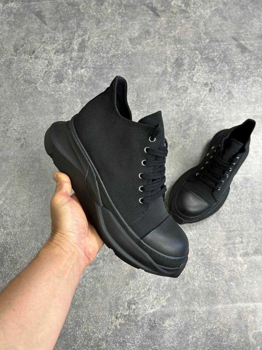 Rick Owens DRKSHDW Abstract Ramones jumbo lace laces кеди кросівки