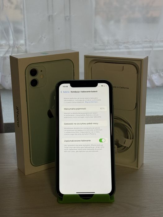 OLD USAページ IPhone 11 64GB Zielony Stan bardzo dobry + pudełko + 5 etui Złotów