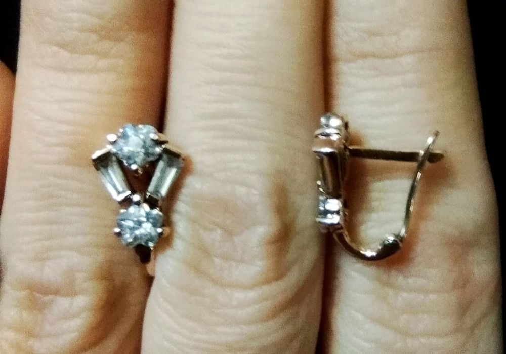 Золоті сережки, кульчики, золото 585