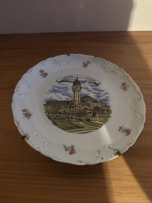 Prato antigo em porcelana de limoges