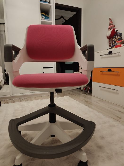 Ergonomiczny fotel obrotowy Rookee dla dziewczynki