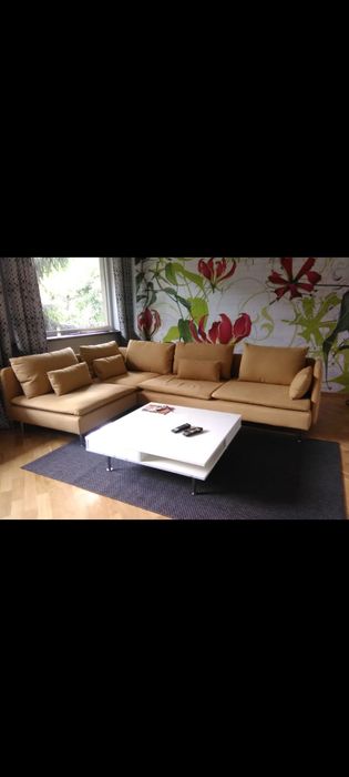 Kanapa Ikea Soderhamn musztardowy i antracyt dwa pokrycia