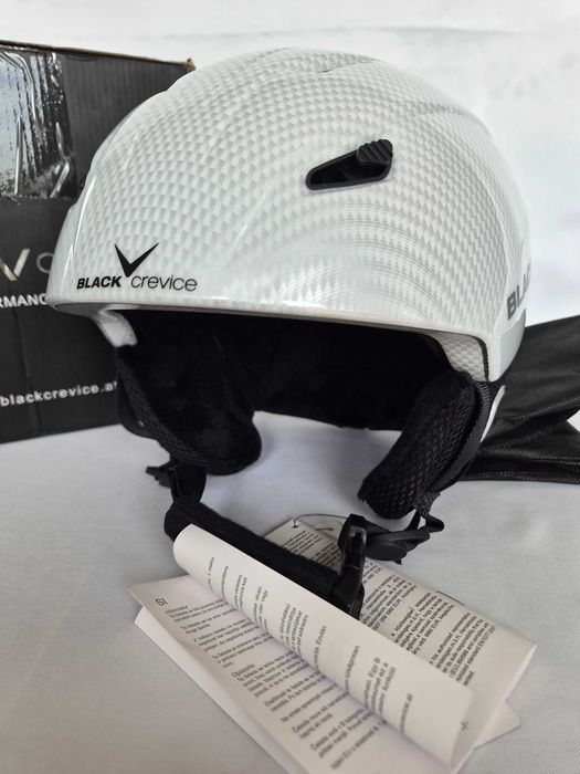 Kask narciarski Black Crevice Kitzbuhel Shiny White Carbon M 57-58cm