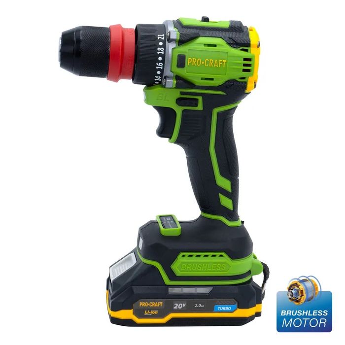 Шуруповерт Procraft PA18pro 1акб, зарядка,кейс