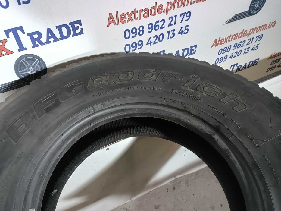 1 шт. 245/80 R16 BFGoodrich All-Terrain T/A KDR одна шина вживана, протектор 8 мм