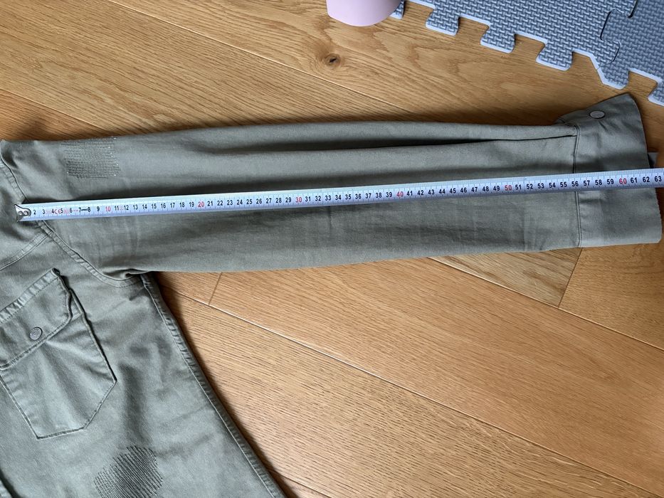 Koszula męska khaki z przetarciami