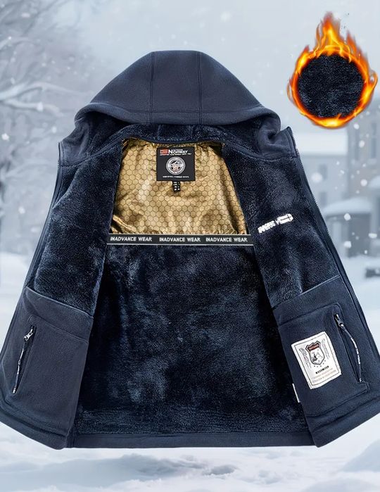 Чоловіча Куртка Флісова товста на міху (S. M. L,XL)