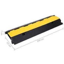 NOVO - Rampas protetoras de cabos c/ 2 canais 2 pcs borracha 100 cm
