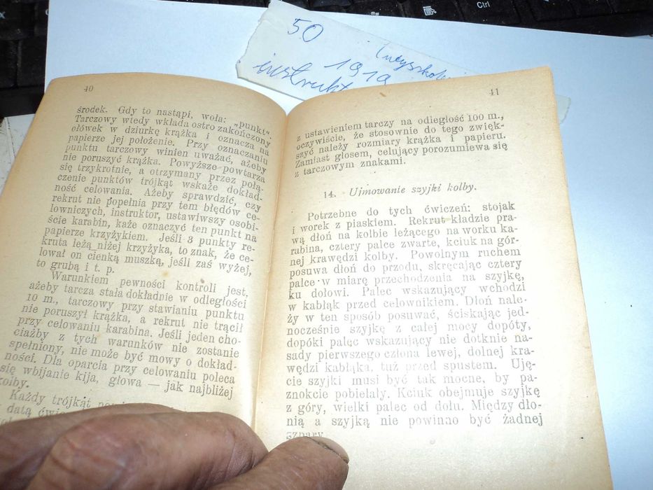 Instruktor piechoty część 2 wyszkolenie bojowe [ 1919r. oryginał ]