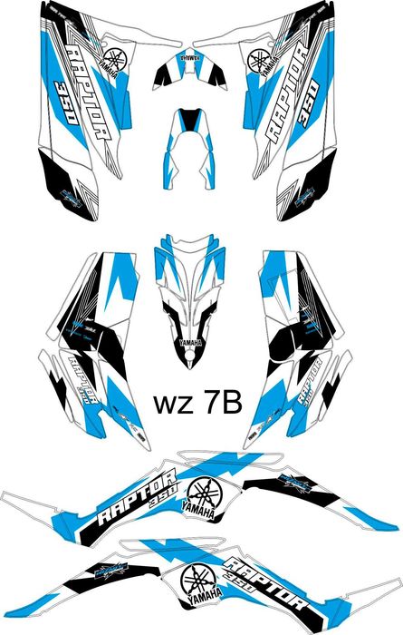 Naklejki Yamaha Raptor YFZ 350 Okleina
