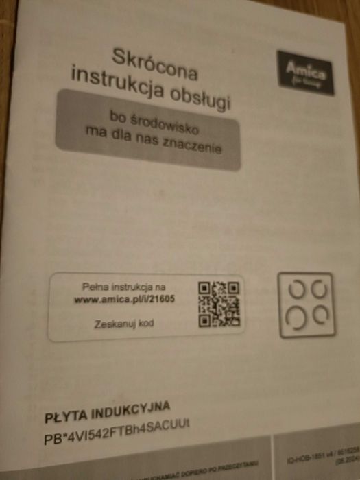 Plyta Indukcyjna Amica  gwarancji