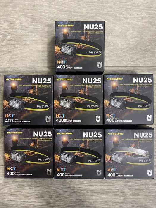 Ультралегкий налобний ліхтар Nitecore NU25 MCT з акумулятором