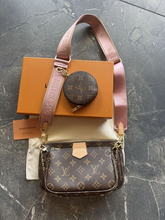 Torebka louis vuitton multi pochette różowy pasek