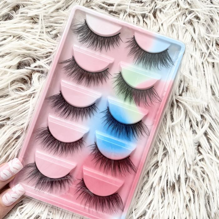 Sztuczne rzęsy na klej eyelashes anime cateye połówki