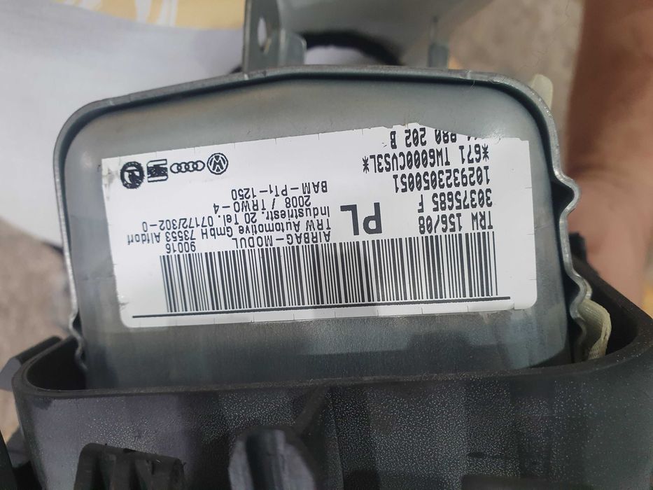 Air bag poduszka powietrzna sensor moduł Skoda Fabia 2 II kpl 08r