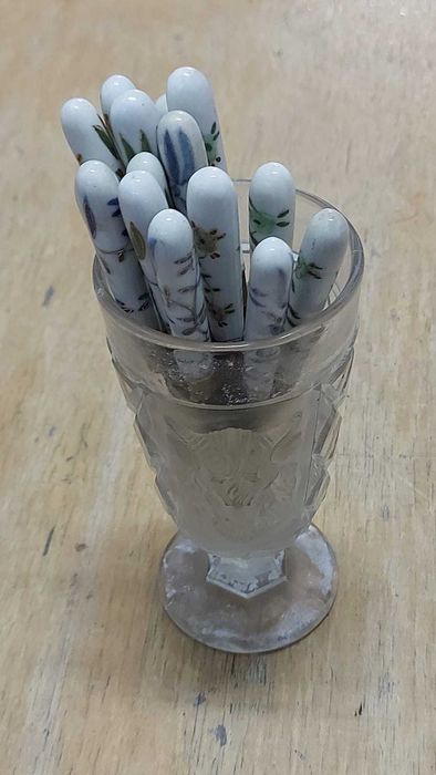 Talheres de fruta/queijo de porcelana origem alemã