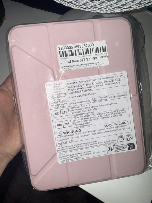 NOWA obudowa, ochraniacz na tablet iPad Mini 6/7 różowy pink