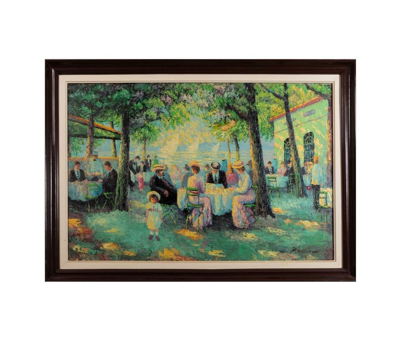 Pintura café Paris cabaré Paul Arnaux | Impressionismo