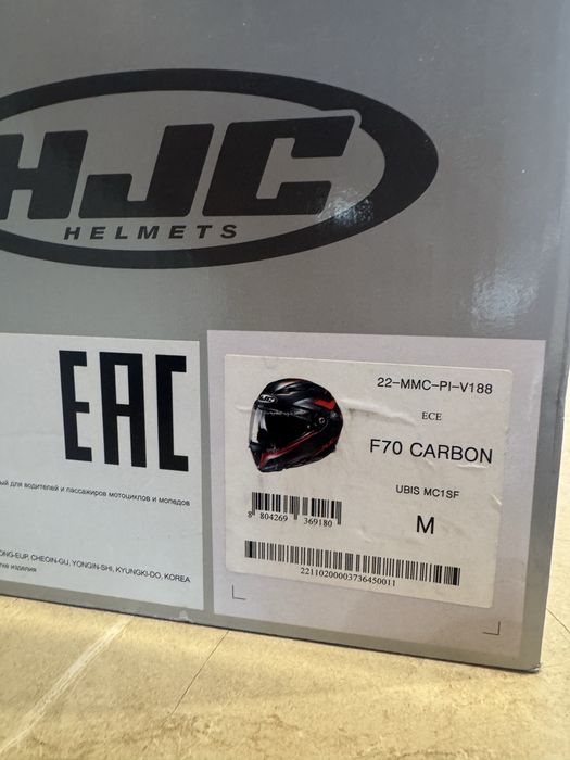 Як новий! Мотошолом HJC F70 КАРБОН Carbon Ubis М (унісекс)
