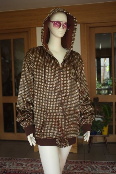 satynowa bluza real vintage Enyce Clothing Y2K z kapturem rap hip hop