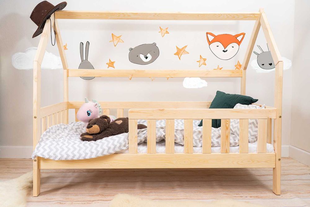 Łóżko dziecięce z barierkami Tipi 140x70,160x80,180x90