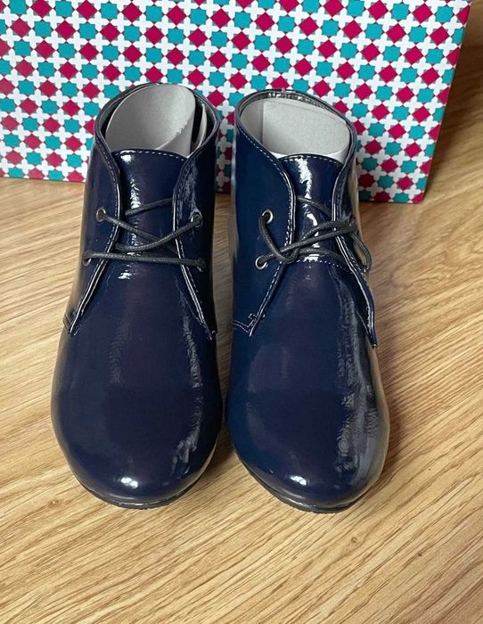 EVEN&ODD buty damskie r. 37 - 24 cm granatowe botki lakierki