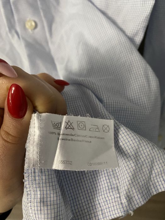 Koszula elegancka Olymp L XL 42 w kratę bawełniana kratkę męska