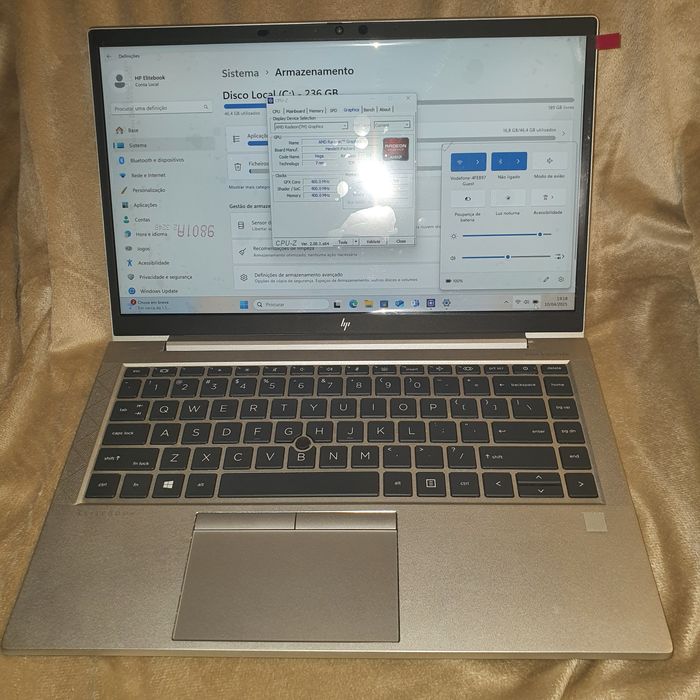 HP portátil muito bonito como novo Ryzen pro 5 16GB 256 GB