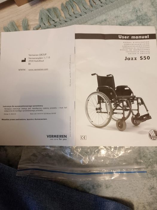 Wózek inwalidzki JAZZ S50