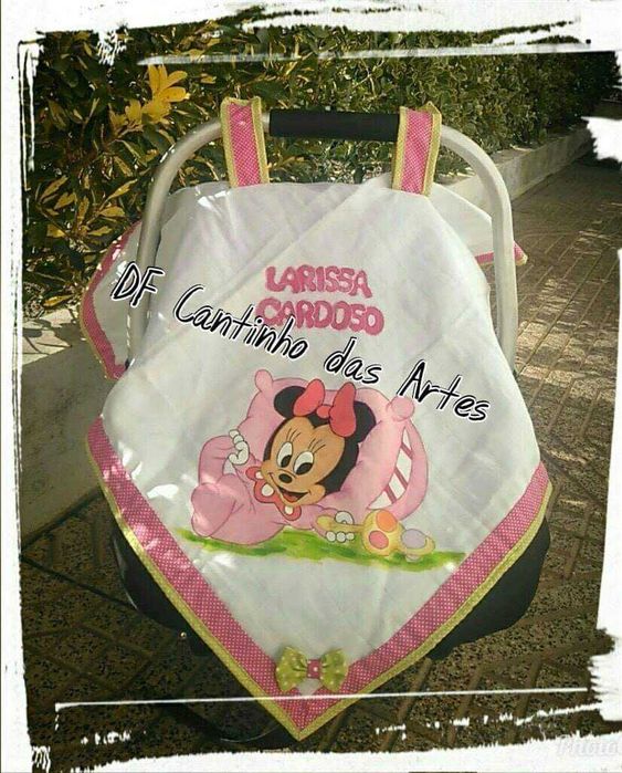 Fralda tapa ovo pintada a mão