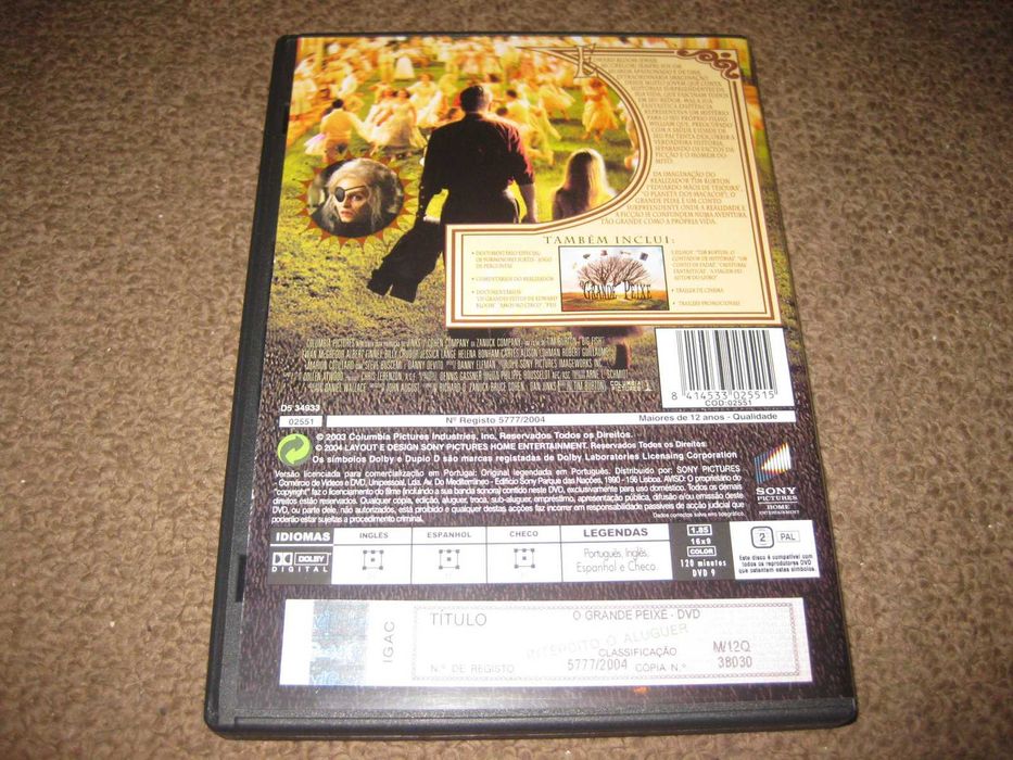 DVD "O Grande Peixe" de Tim Burton