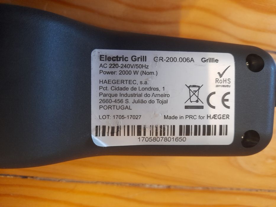 Grelhador Haeger Grillie