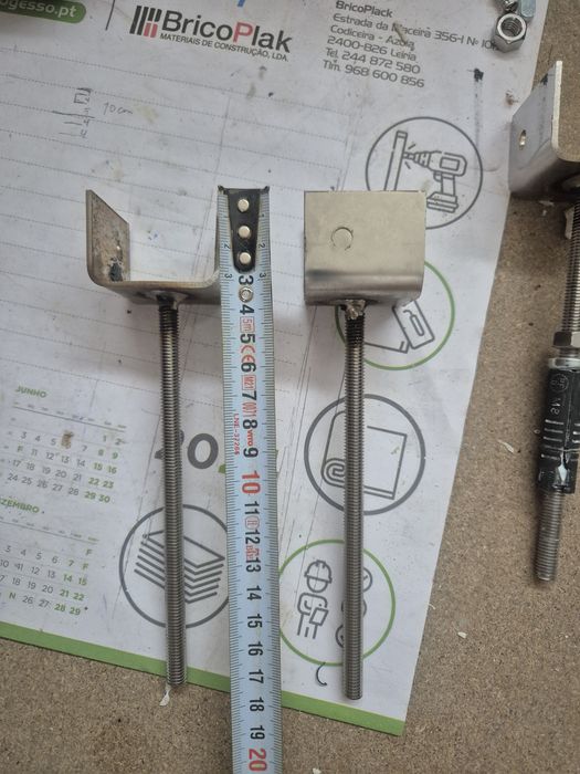 Peças suporte inox