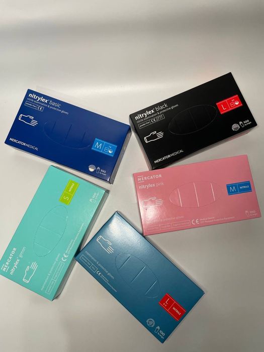 Нітрилові рукавички Mercator Nitrylex медичні перчатки нитриловые